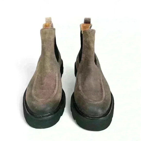 Sofft Samira Platform Chelsea Boot, Size 8-1/2, Taupe Suede, Distressed look - Picture 5 of 5